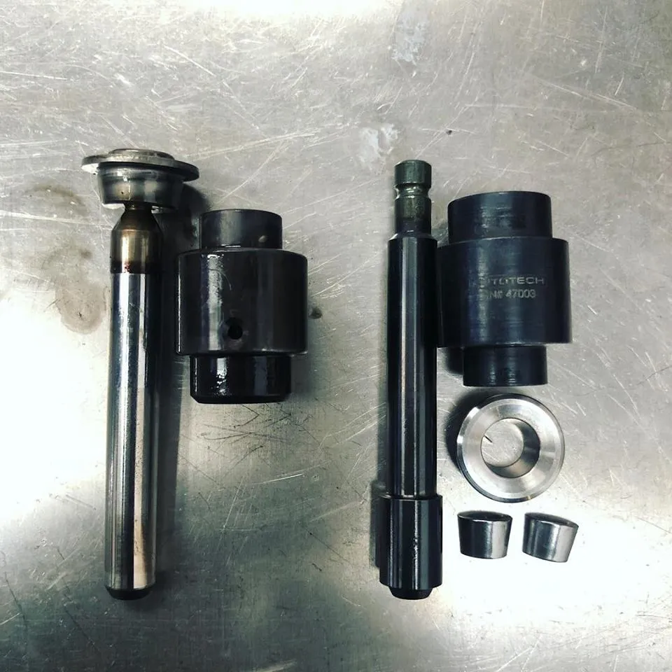 Engine components and tools on the bench at CJ Performance Mansfield