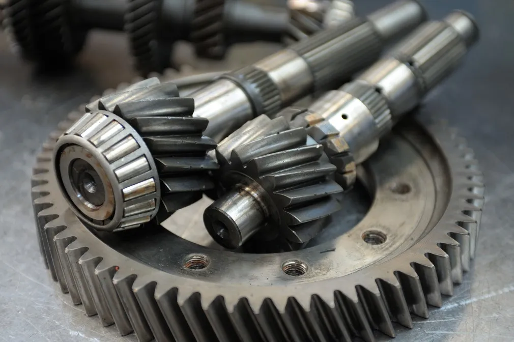 Gearbox gears and shafts ready for reassembly, CJ Performance Mansfield