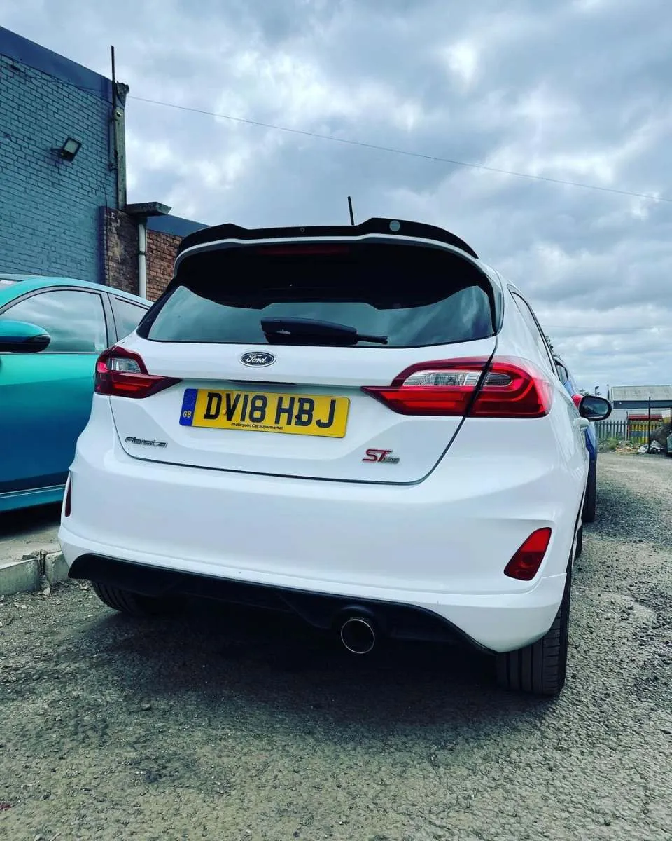 White Ford Fiesta ST at CJ Performance Mansfield